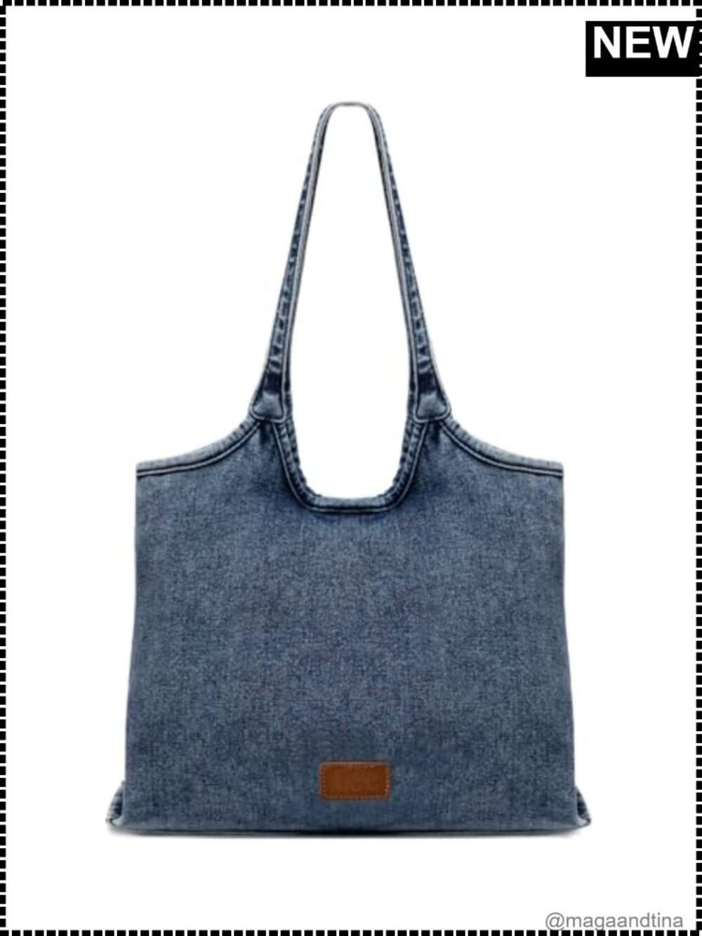 Denim Tote Bag for Women Lightweight Hobo Shoulder Purse Work Travel